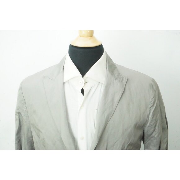John Varvatos Solid Gray Zip Pocket Cotton Blend Sport Coat Jacket 40 Brand New